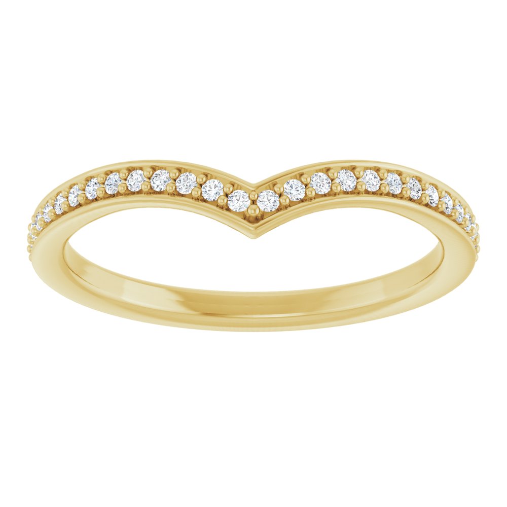 14K Yellow Gold 1/8 CTW Natural Diamond Band