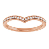 14K Rose Gold 1/8 CTW Lab-Grown Diamond  Band