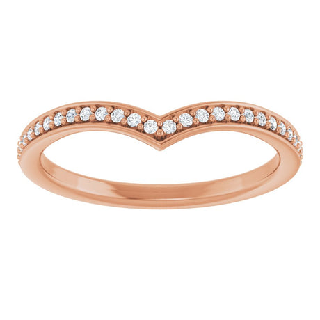 14K Rose Gold 1/8 CTW Lab-Grown Diamond  Band