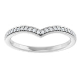 14K White Gold 1/8 CTW Natural Diamond Band