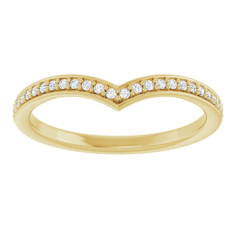 14K Yellow Gold 1/8 CTW Natural Diamond Band