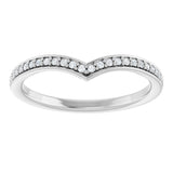 14K White Gold 1/8 CTW Lab-Grown Diamond  Band
