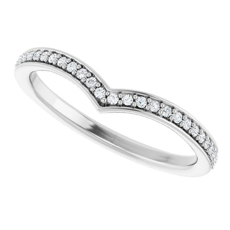 14K White Gold 1/8 CTW Natural Diamond Band