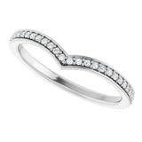 14K White Gold 1/8 CTW Lab-Grown Diamond  Band