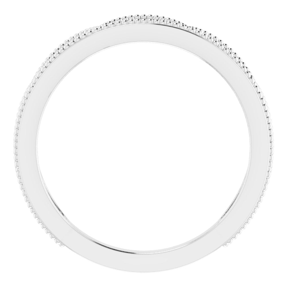 14K White 1/8 CTW Natural Diamond Stackable Ring