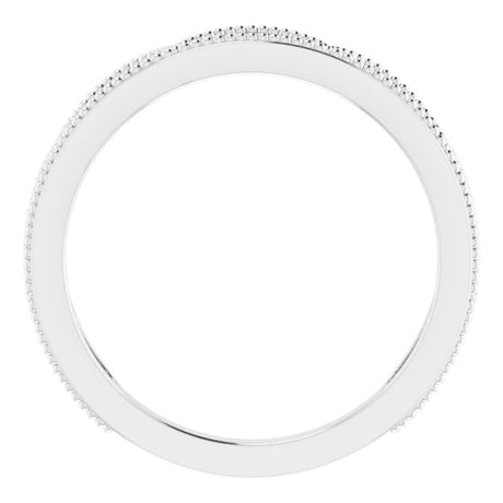 14K White 1/8 CTW Natural Diamond Stackable Ring