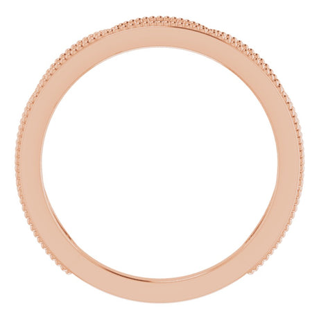 14K Rose Gold 1/8 CTW Natural Diamond Stackable Ring