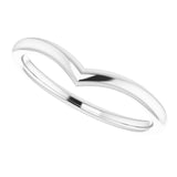 10K White V Contour Band