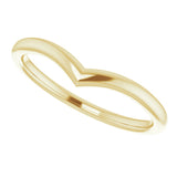 14K Yellow V Contour Band