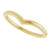 18K Yellow V Contour Band