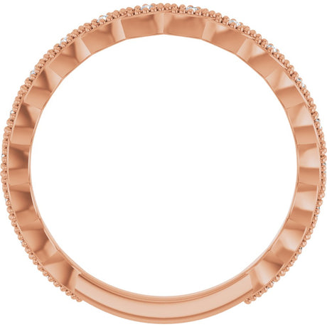 14K Rose .07 CTW Natural Diamond Anniversary Band