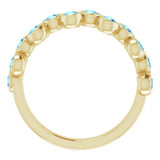 14K Yellow Gold Natural Aquamarine Bezel-Set Ring