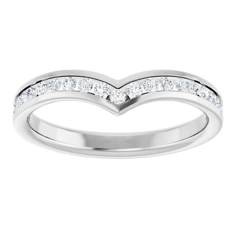 14K White Gold 1/4 CTW Lab Grown Diamond Band