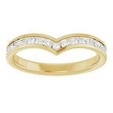 14K Yellow Gold 1/4 CTW Natural Diamond Contour Band
