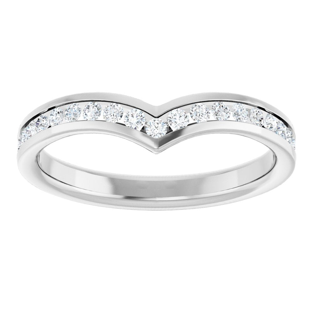 14K White 1/4 CTW Lab Grown Diamond Band