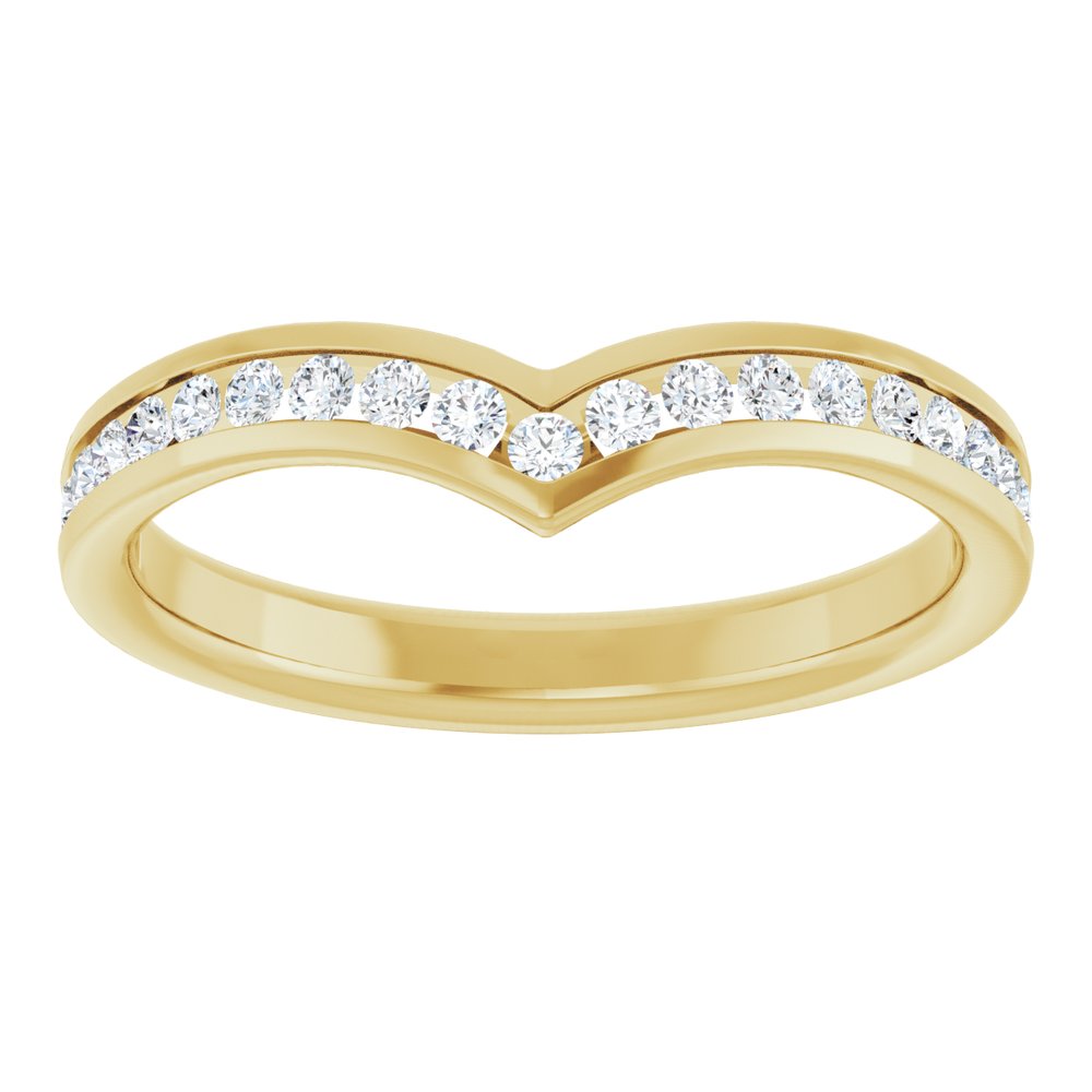 14K Yellow 1/4 CTW Natural Diamond Contour Band