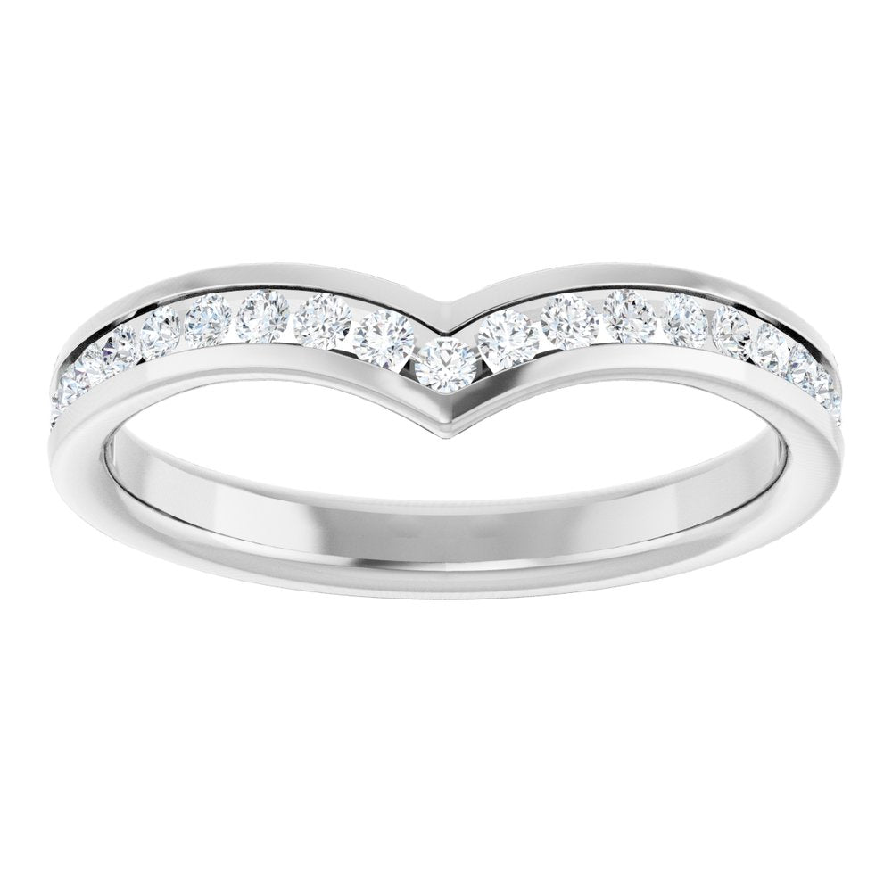 14K White Gold 1/4 CTW Lab Grown Diamond Band