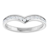14K White Gold 1/4 CTW Lab Grown Diamond Band