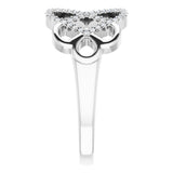 14K White Gold 1/5 CTW Diamond Woven Ring