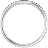 14K White 1/4 CTW Natural Diamond Contour Band