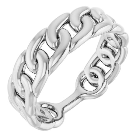 Sterling Silver Stackable Chain Link Ring
