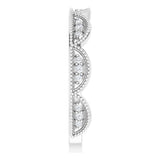 14K White 1/8 CTW Natural Diamond Stackable Ring