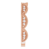 14K Rose Gold 1/8 CTW Natural Diamond Stackable Ring
