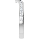 14K White 1/4 CTW Natural Diamond Contour Band