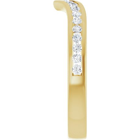 14K Yellow Gold 1/4 CTW Natural Diamond Contour Band