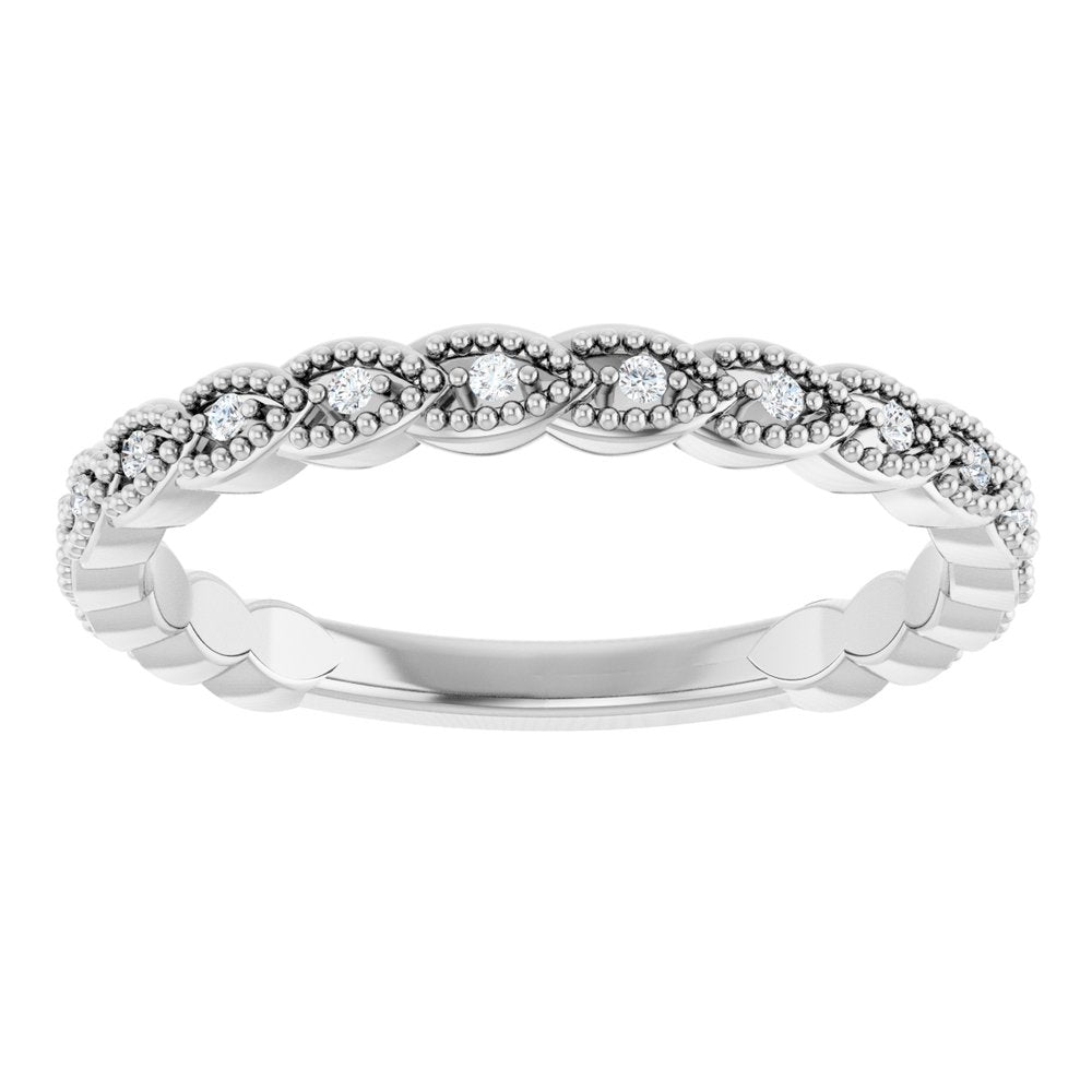 14K White Gold .07 CTW Natural Diamond Anniversary Band