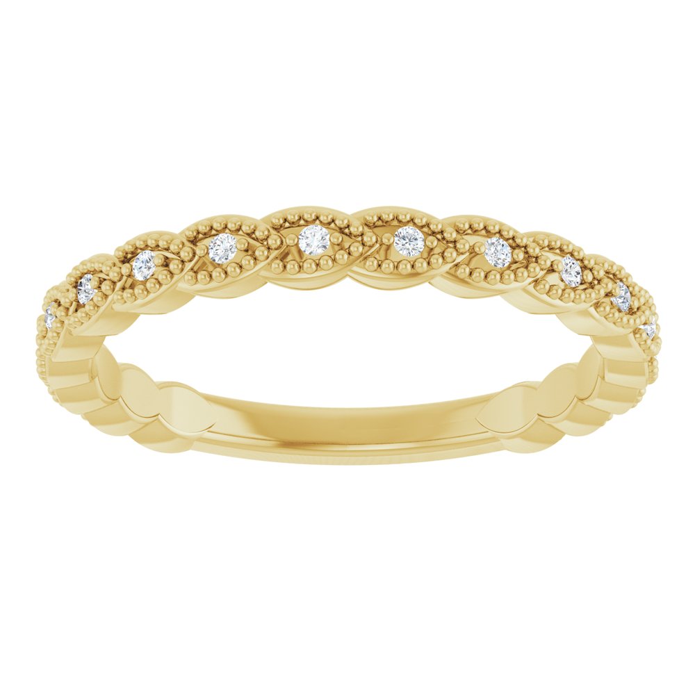 14K Yellow .07 CTW Natural Diamond Anniversary Band