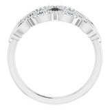 14K White Gold 1/5 CTW Diamond Woven Ring