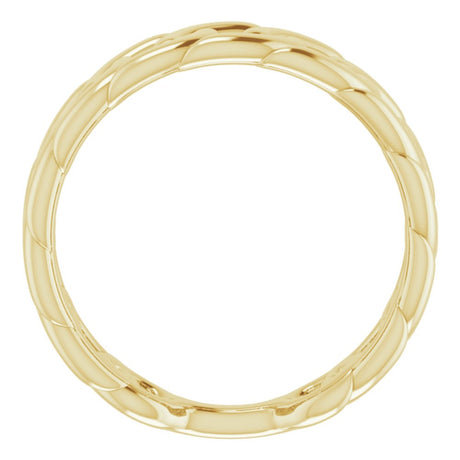 14K Yellow Stackable Chain Link Ring