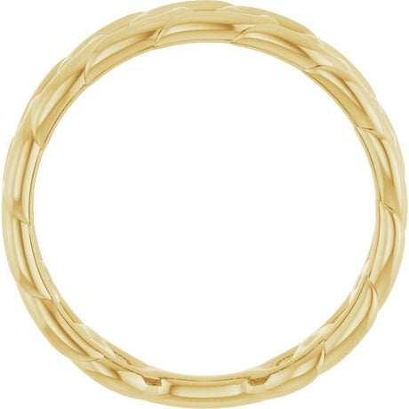 14K Yellow Gold Stackable Chain Link Ring