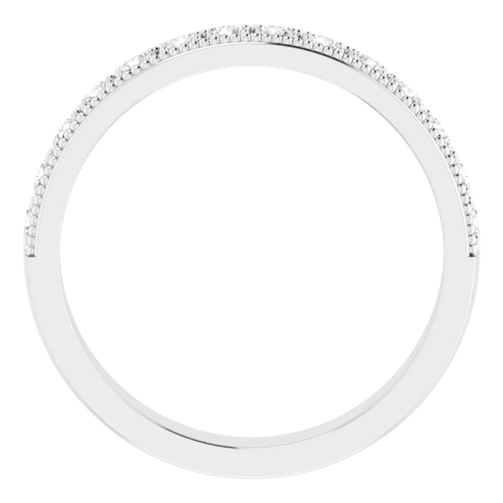 14K White 3/8 CTW Lab-Grown Diamond Anniversary Band