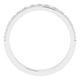 14K White 3/8 CTW Lab-Grown Diamond Anniversary Band