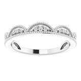 14K White 1/8 CTW Natural Diamond Stackable Ring