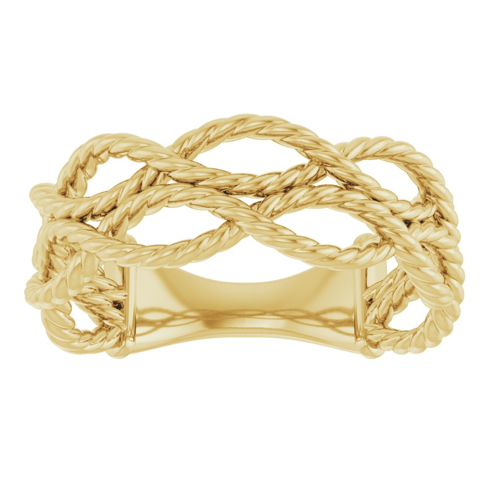 14K Yellow Rope Ring