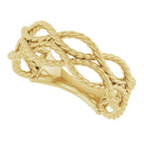 14K Yellow Rope Ring