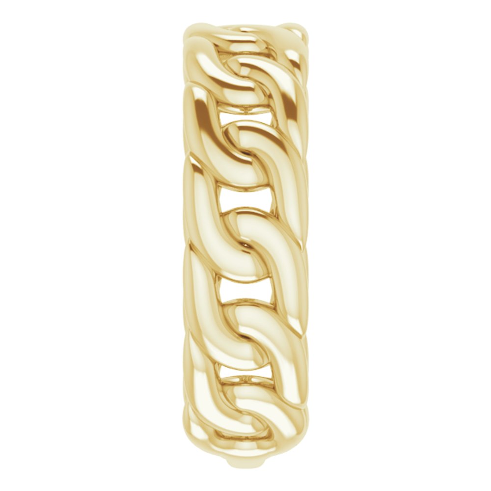 10K Yellow Stackable Chain Link Ring