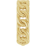 14K Yellow Gold Stackable Chain Link Ring
