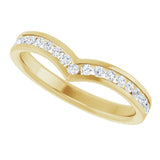 14K Yellow Gold 1/4 CTW Natural Diamond Contour Band