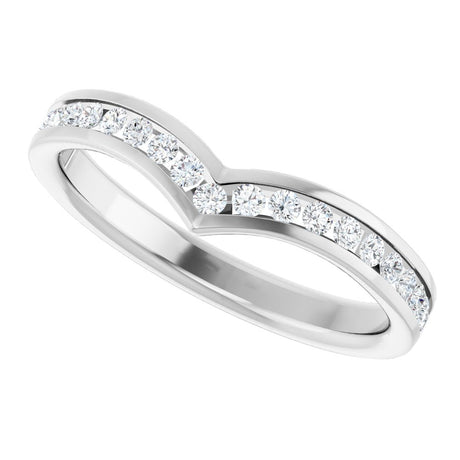 14K White Gold 1/4 CTW Lab Grown Diamond Band
