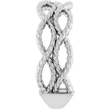 14K White Rope Ring