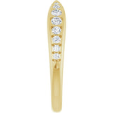 14K Yellow 1/5 CTW Natural Diamond Pinched Contour Band