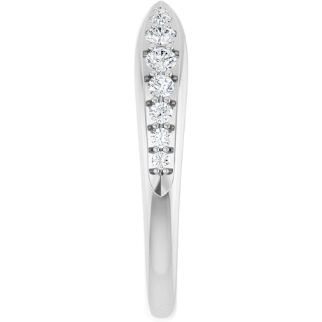 14K White Gold 1/5 CTW Lab-Grown Diamond Pinched Contour Band