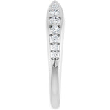 14K White Gold 1/5 CTW Natural Diamond Pinched Contour Band