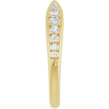 14K Yellow 1/5 CTW Lab-Grown Diamond Pinched Contour Band