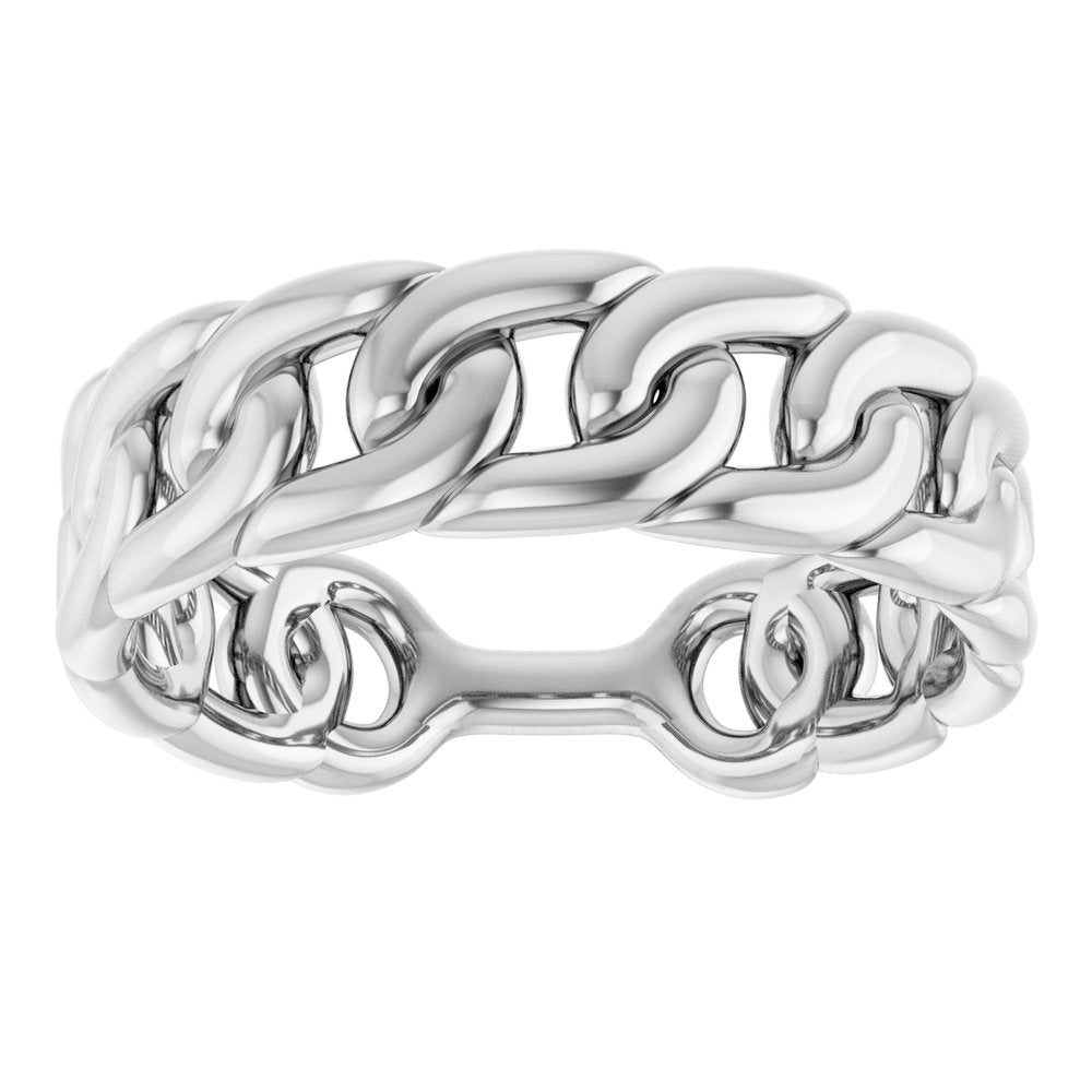Sterling Silver Stackable Chain Link Ring