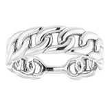 Sterling Silver Stackable Chain Link Ring